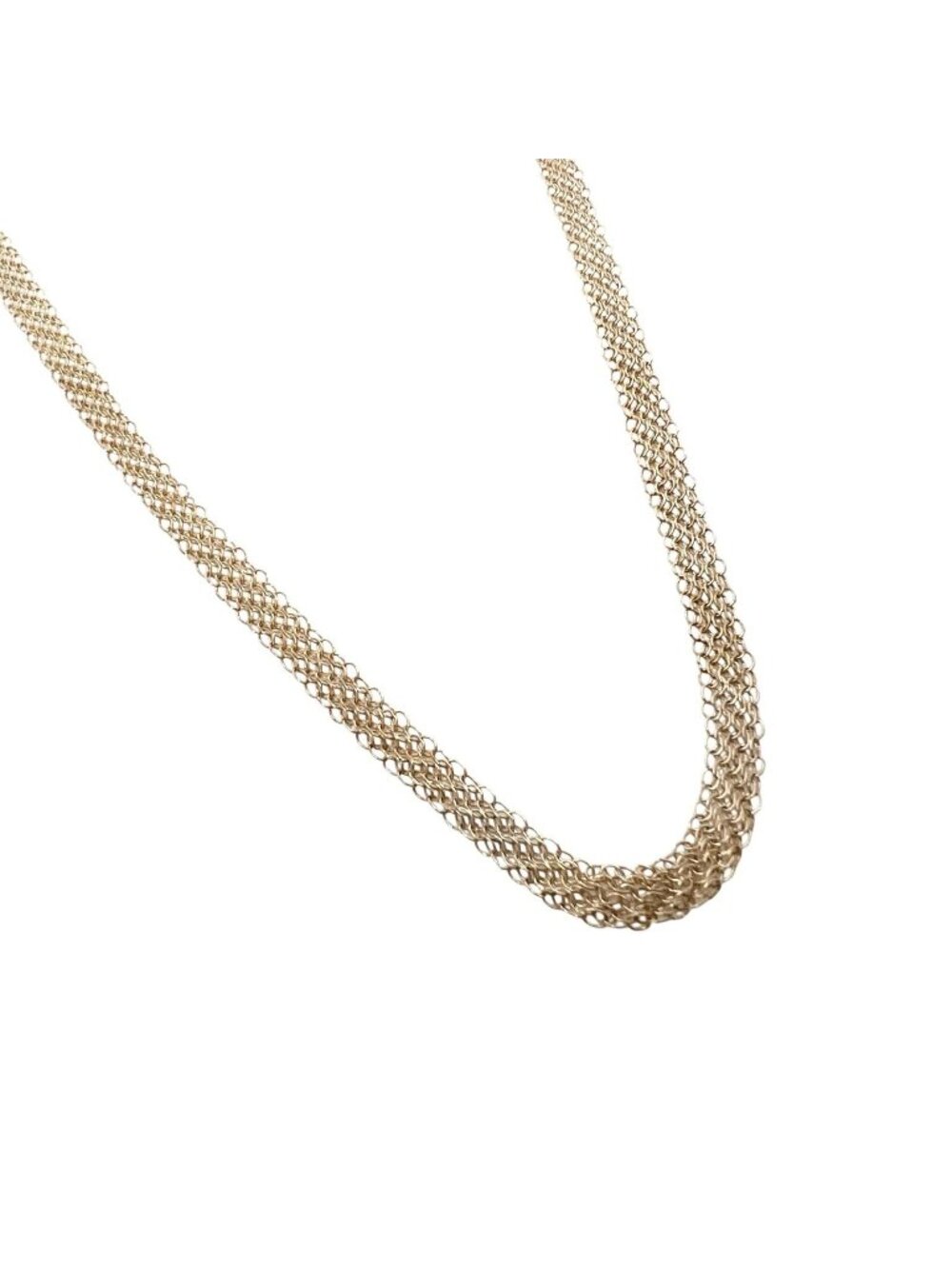 Tiffany & Co Elsa Peretti Mesh Gold Necklace